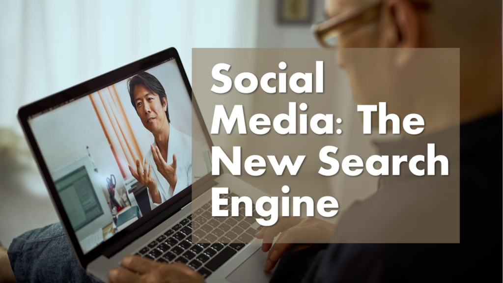 social media as a search engine concept illustration